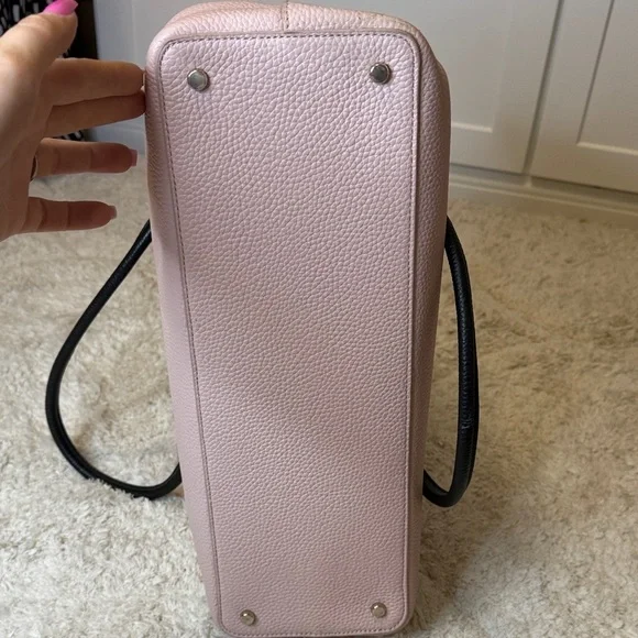 NWOT Kate Spade Pink Tote with Black Bow Accents - Picture 6 of 14